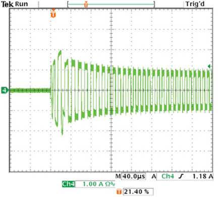 Input current when powered by an LET75